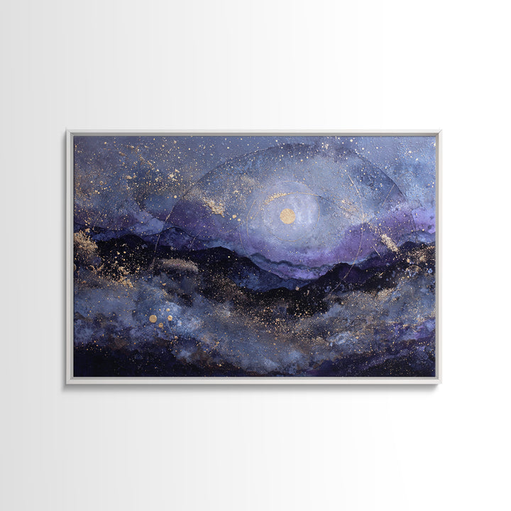 Subtle Celestial Scene Canvas Print, Above Bed Art, Whimsical Decor, Bedroom Decor, Fine Art, Serenity, Bedroom Wall Decor, ABA-3x2-17