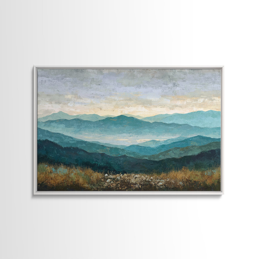 Soft Romantic Landscape Canvas Print, Above Bed Art, Bedroom Wall Decor, Bedroom Decor, Oil Painting, Serenity, ABA-3x2-93