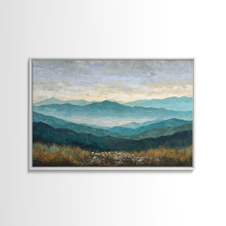 Soft Romantic Landscape Canvas Print, Above Bed Art, Bedroom Wall Decor, Bedroom Decor, Oil Painting, Serenity, ABA-3x2-93