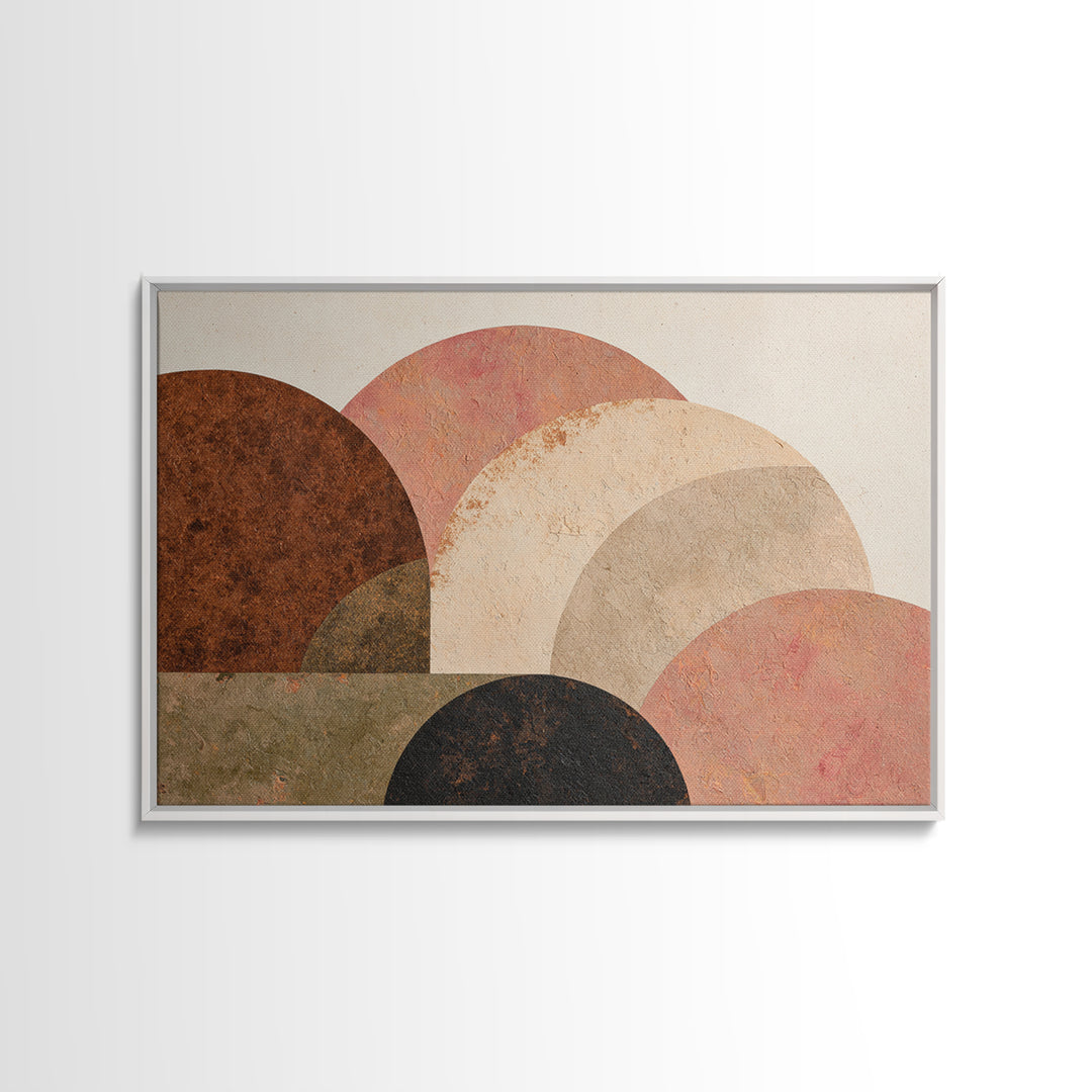Abstract Sunrise Geometry Framed Canvas Print, Above Bed Art, Art Print, Bedroom Decor, Abstract Art, Serenity, Dorm Decor, ABA-3x2-96