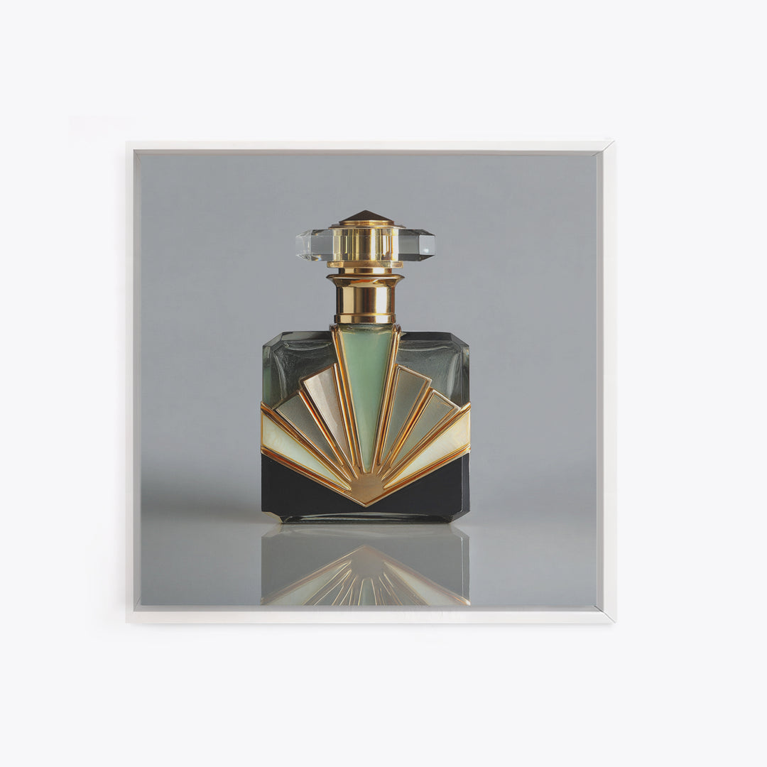 Ornate Perfume Bottle Canvas Print, Art Deco Art, Boho Decor, Living Room Decor, Fine Art, Glamour, Art Prints, Digital Art, ADA-1x1-82