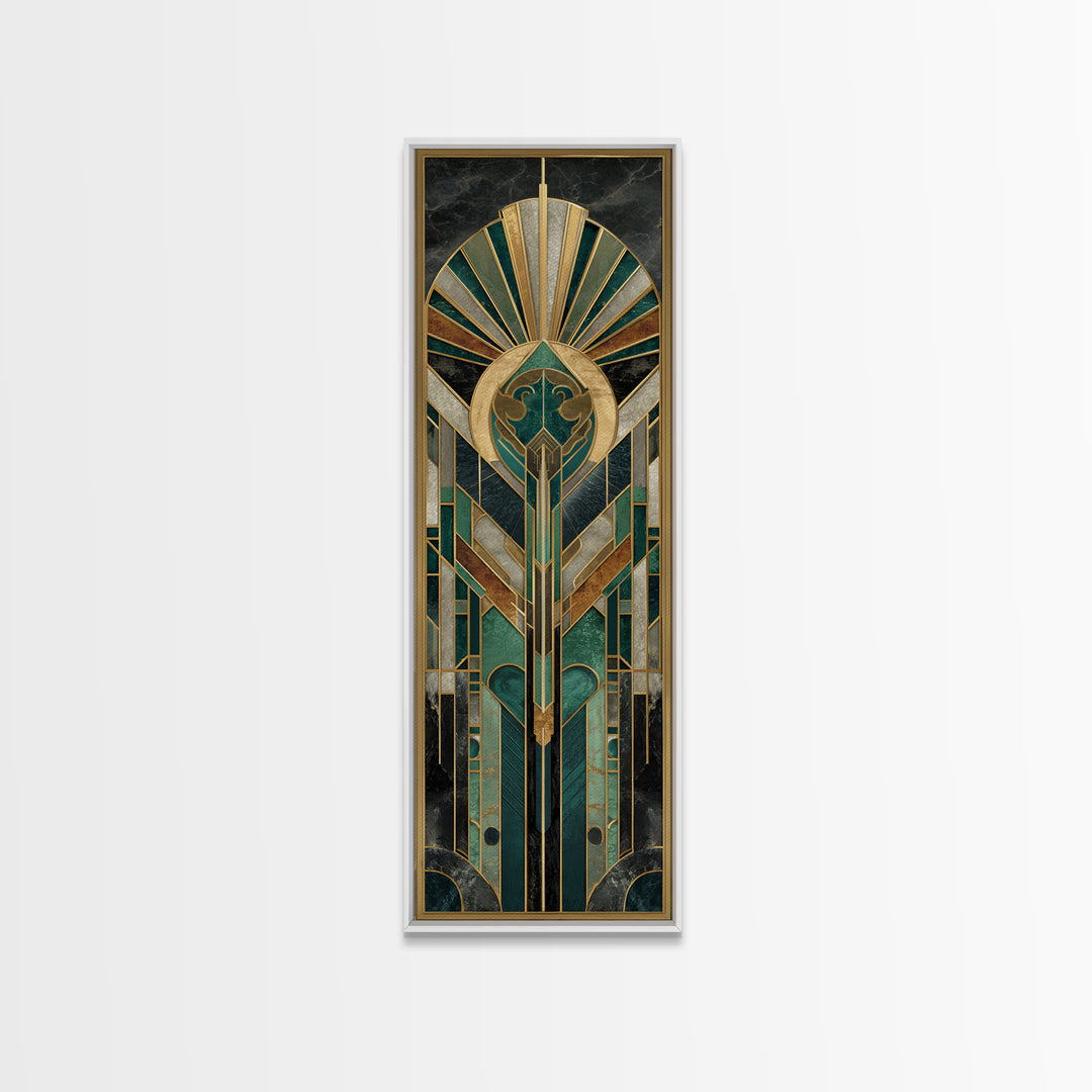 Luxury Cocktail Glass Canvas Print, Art Deco Art, Removable Wallpaper, Living Room Decor, Abstract Art, Glamour, Luxury Decor, ADA-1x3-41