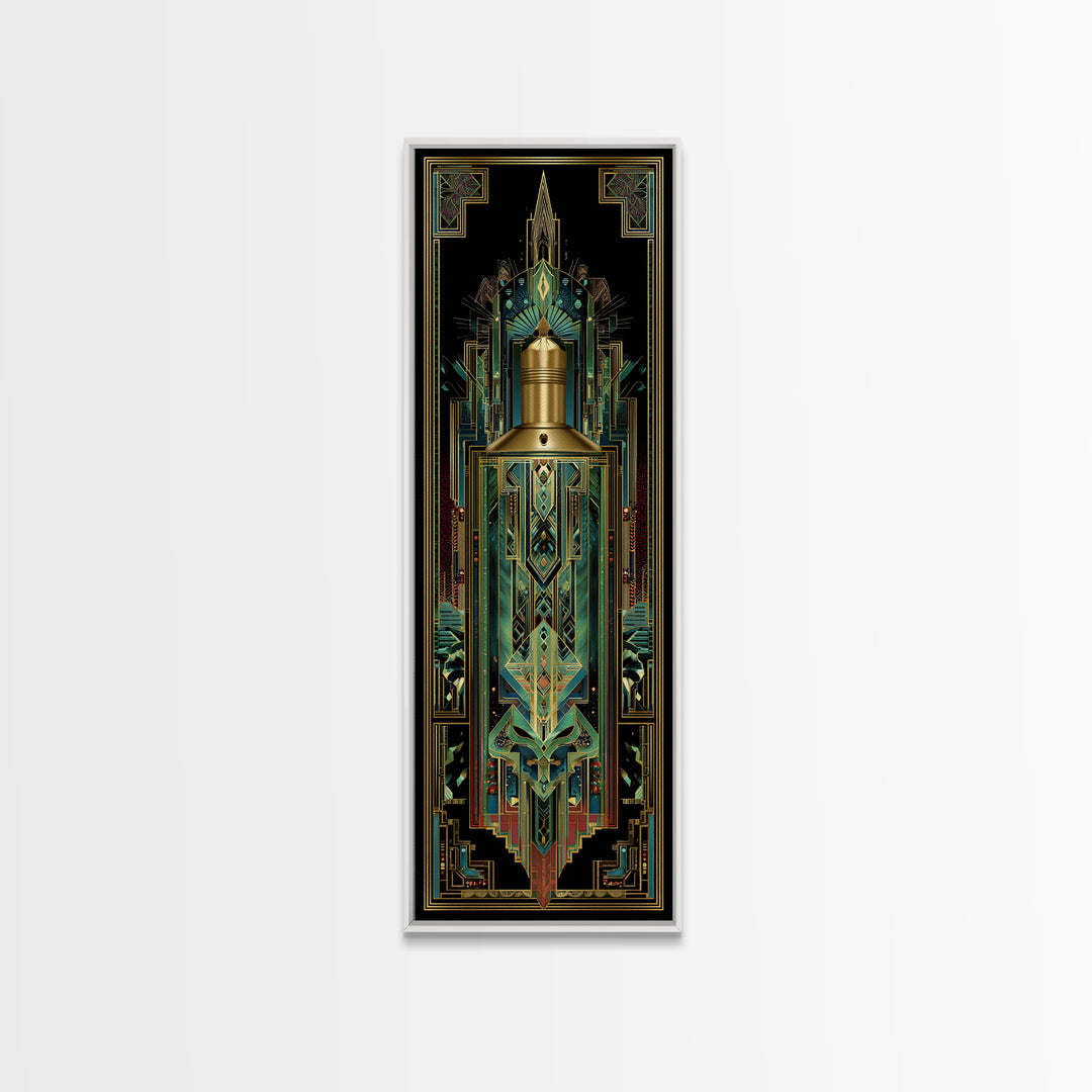 Ornate Perfume Bottle Canvas Print, Art Deco Art, Room Decor, Living Room Decor, Oil Painting, Glamour, Digital Art, Printable, ADA-1x3-94