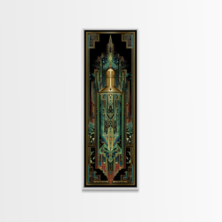 Ornate Perfume Bottle Canvas Print, Art Deco Art, Room Decor, Living Room Decor, Oil Painting, Glamour, Digital Art, Printable, ADA-1x3-94