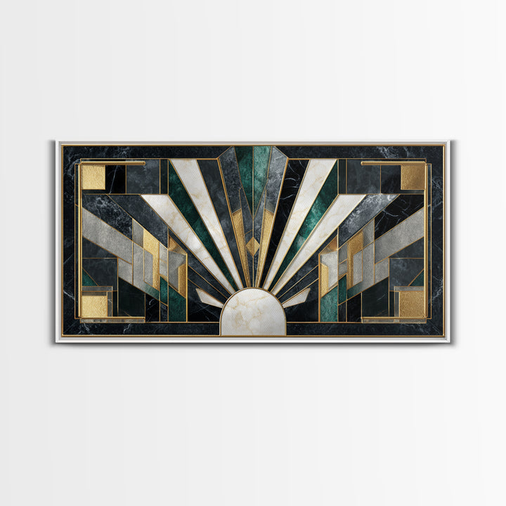 Luxury Cocktail Glass Framed Canvas Print, Art Deco Art, Printable Art, Living Room Decor, Abstract Art, Glamour, Neutral Decor, ADA-2x1-97