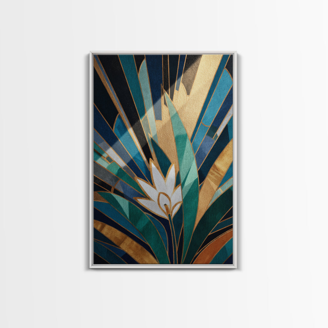 Tropical Hotel Facade Canvas Print, Art Deco Art, Art Print, Living Room Decor, Oil Painting, Glamour, Printable Art, ADA-2x3-72