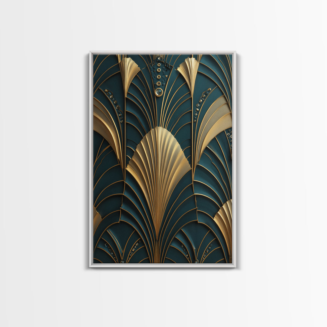 Tropical Hotel Facade Canvas Print, Art Deco Art, Apartment Decor, Living Room Decor, Fine Art, Glamour, Gallery Decor, ADA-2x3-96