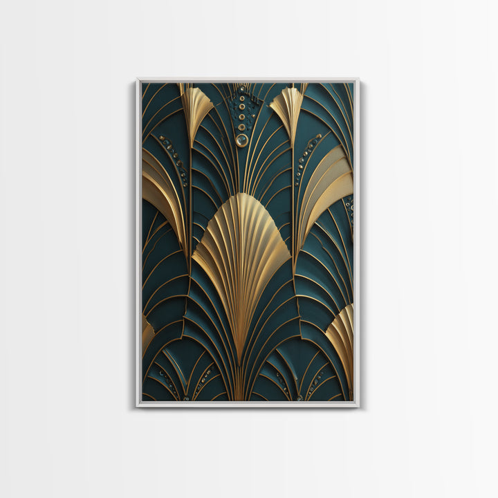 Tropical Hotel Facade Canvas Print, Art Deco Art, Apartment Decor, Living Room Decor, Fine Art, Glamour, Gallery Decor, ADA-2x3-96