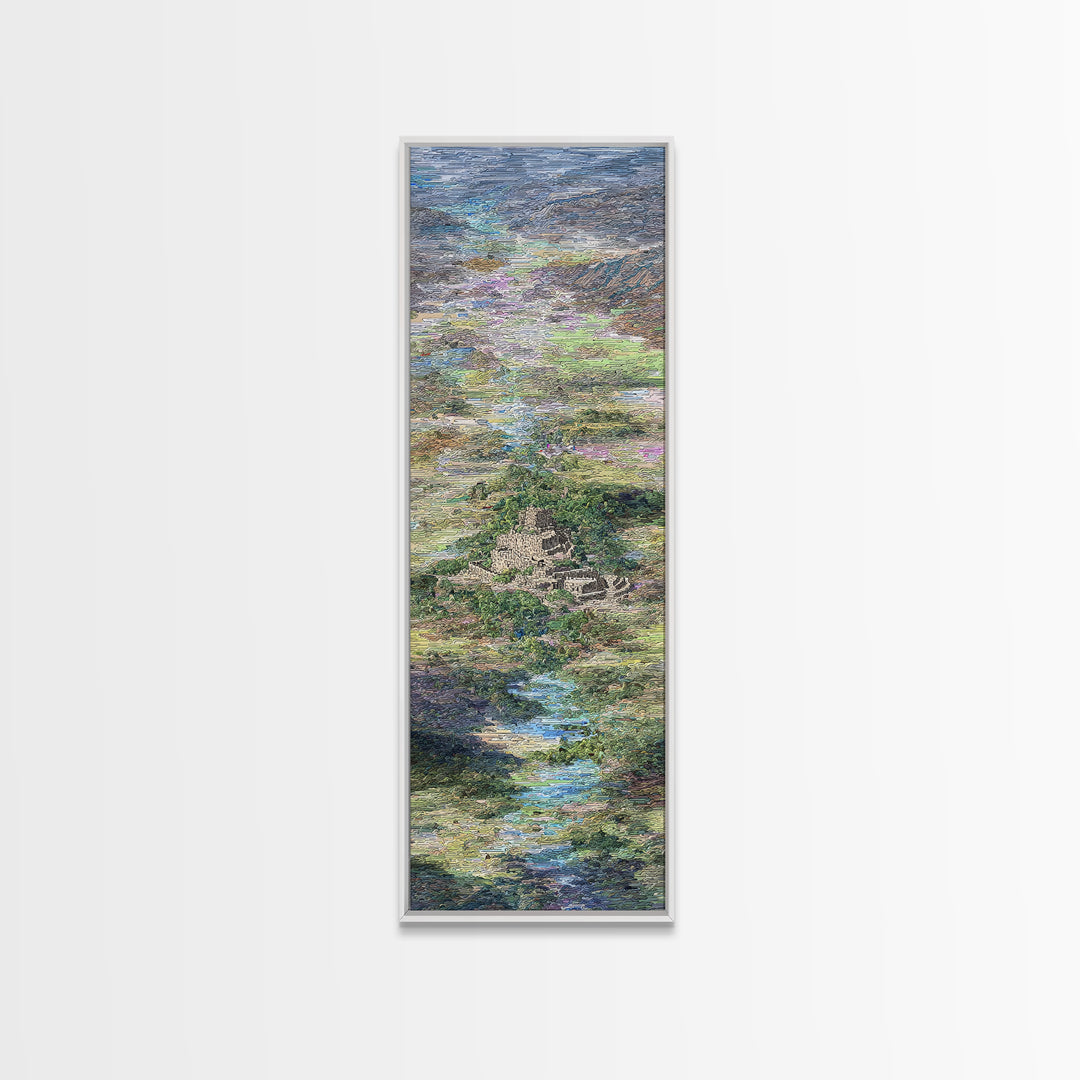 Dreamy African Landscape River Wall Art, Serene Nature Scene Print, Abstract Modern Decor, Earth Tone Canvas For Living Room