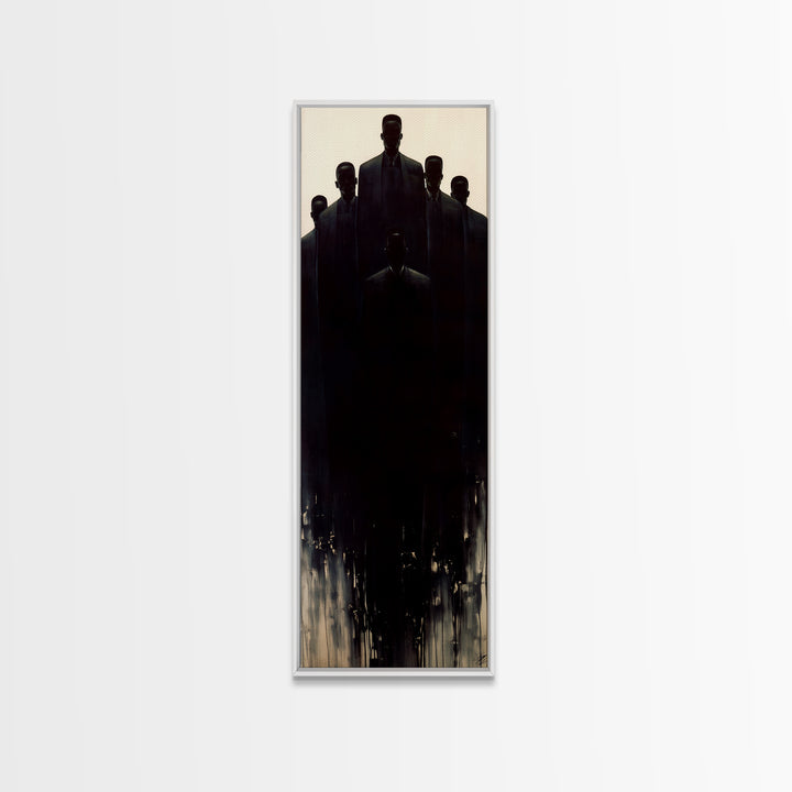 Powerful African Men In Dark Suits And Dramatic Light Wall Art, Black Man Portrait, Masculine Modern Office Decor Gift For Him