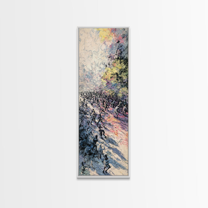 Colorful Migration Path Through African Landscape Wall Art, Abstract Safari Art Print, Vibrant Nature Home Decor Gift Idea