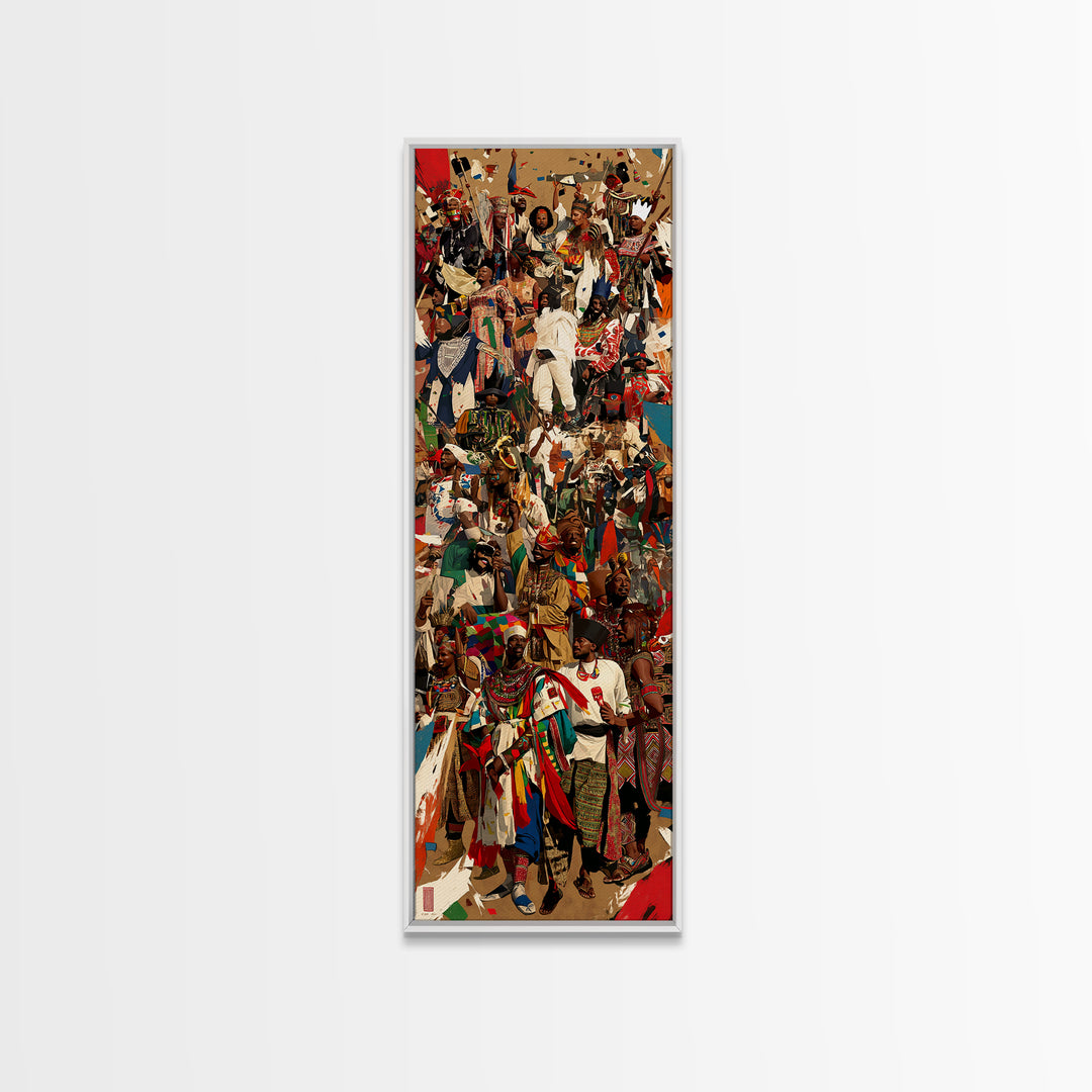 Vibrant African Festival Crowd Wall Art, Colorful African Celebration Print, Cultural Decor, Afrocentric Living Room Art