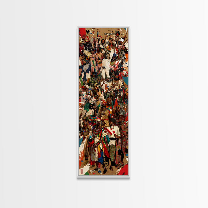 Vibrant African Festival Crowd Wall Art, Colorful African Celebration Print, Cultural Decor, Afrocentric Living Room Art