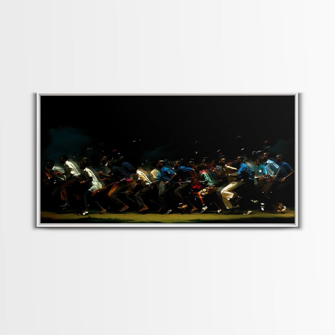 African Dance Celebration Wall Art, Joyful Night Gathering, Black Culture Art, Afrocentric Canvas Print, Home Decor Gift