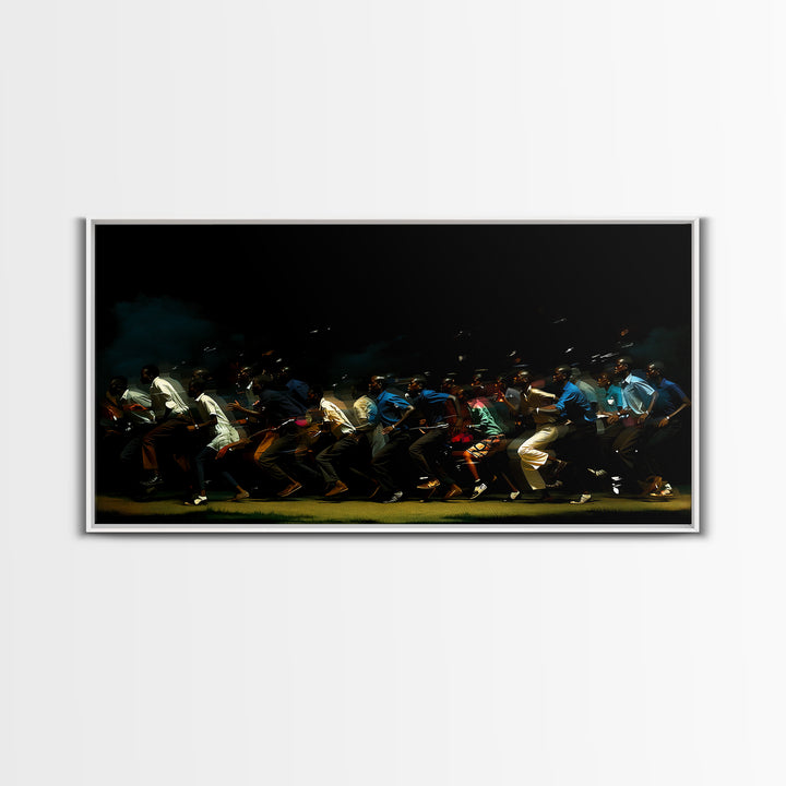 African Dance Celebration Wall Art, Joyful Night Gathering, Black Culture Art, Afrocentric Canvas Print, Home Decor Gift