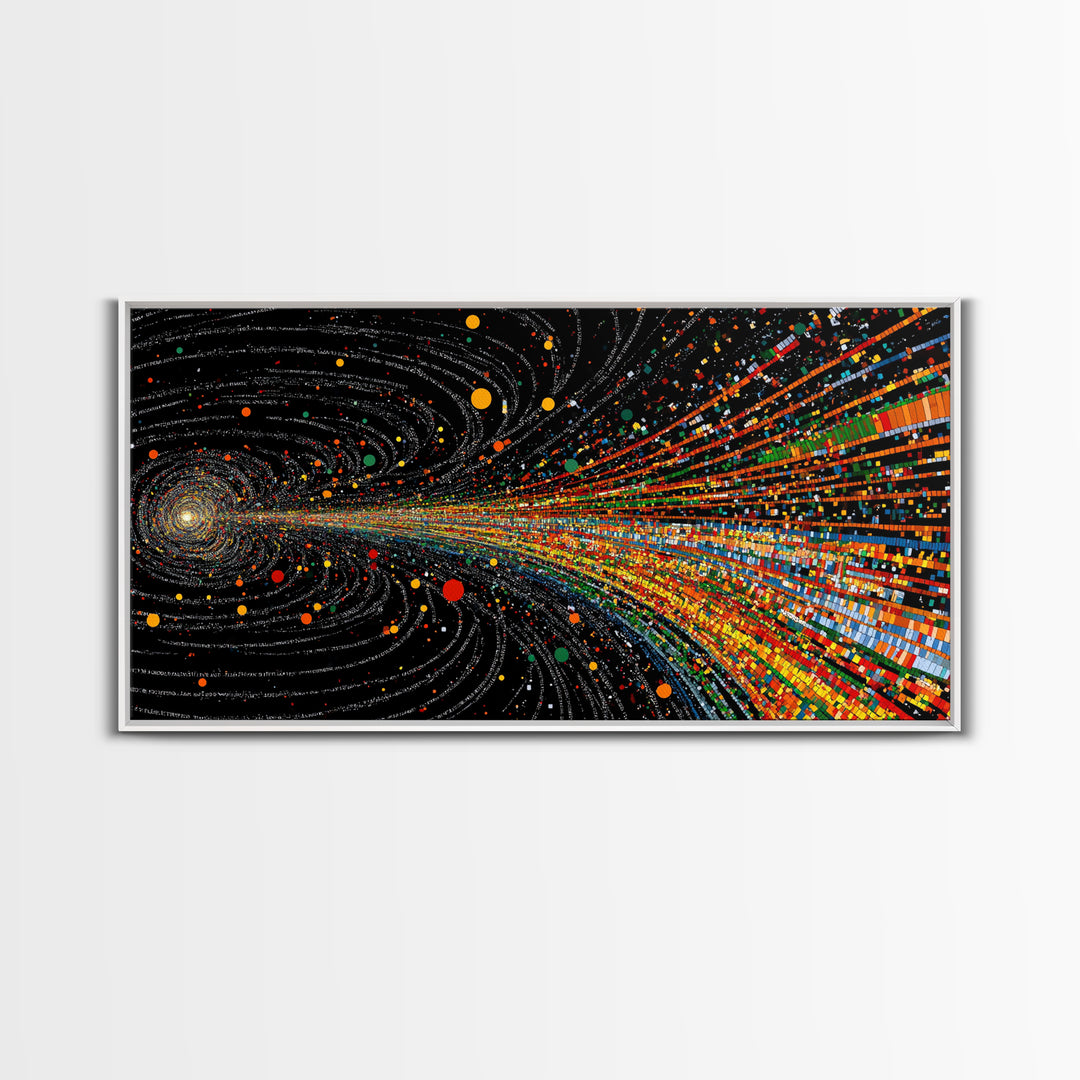 Cosmic African Abstract Vortex Wall Art, Afrofuturism Canvas Print For Modern Office Decor, Digital Art, And Statement Decor