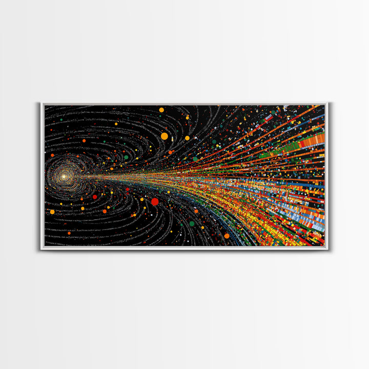 Cosmic African Abstract Vortex Wall Art, Afrofuturism Canvas Print For Modern Office Decor, Digital Art, And Statement Decor