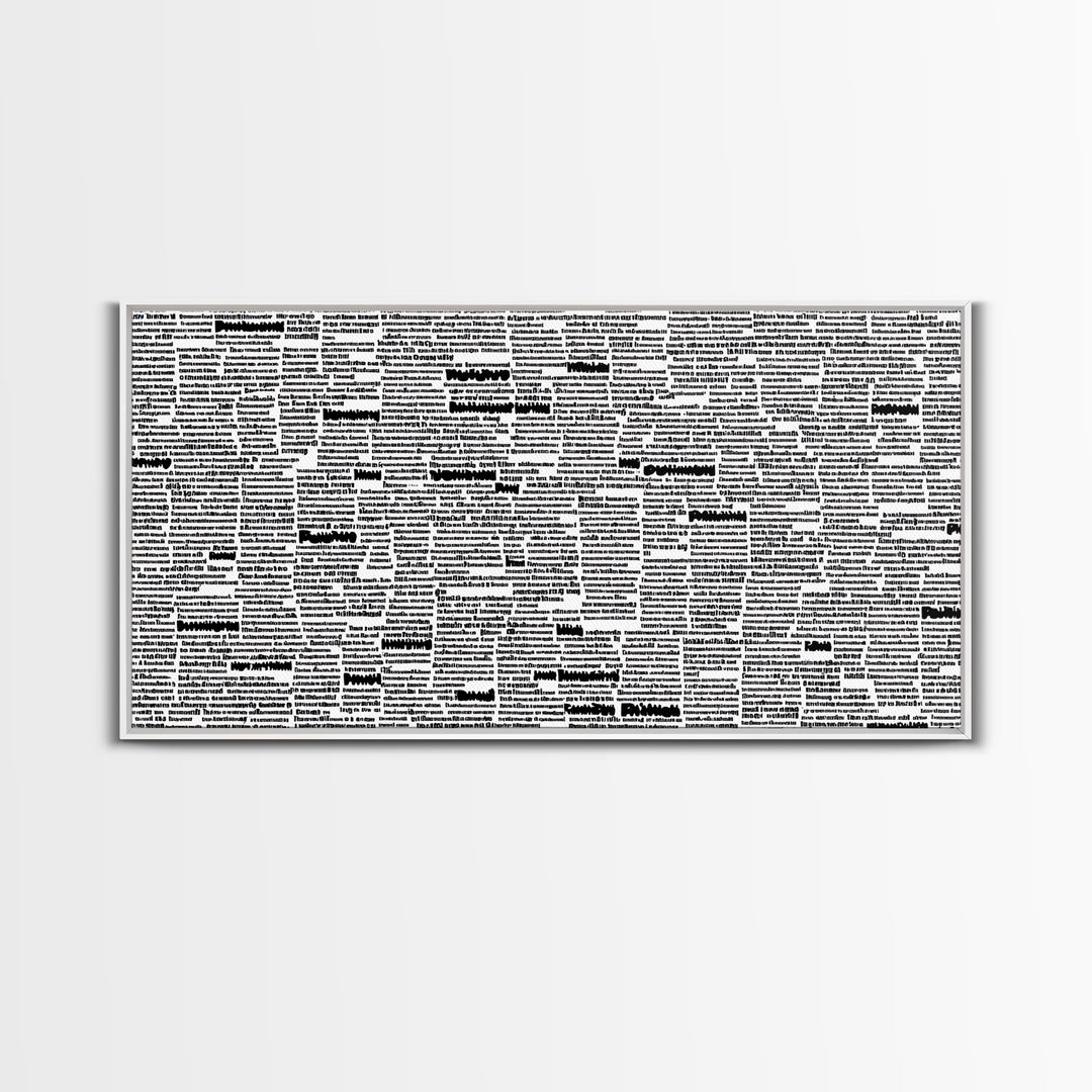 Black White Typographic Africa Map Wall Art, Modern African Art Print, Afrocentric Office Decor, Cultural Statement Piece