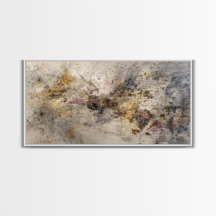 Gold And Blush Abstract Energy Wall Art, African Art Abstract, Modern Canvas Art, Textured Art Print, Elegant Home Decor