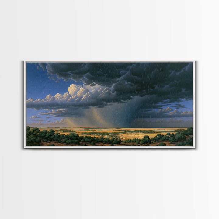 Moody Storm Clouds Above African Plains Wall Art, African Landscape, Safari Decor, Nature Scene Art, Unique Home Decor Gift