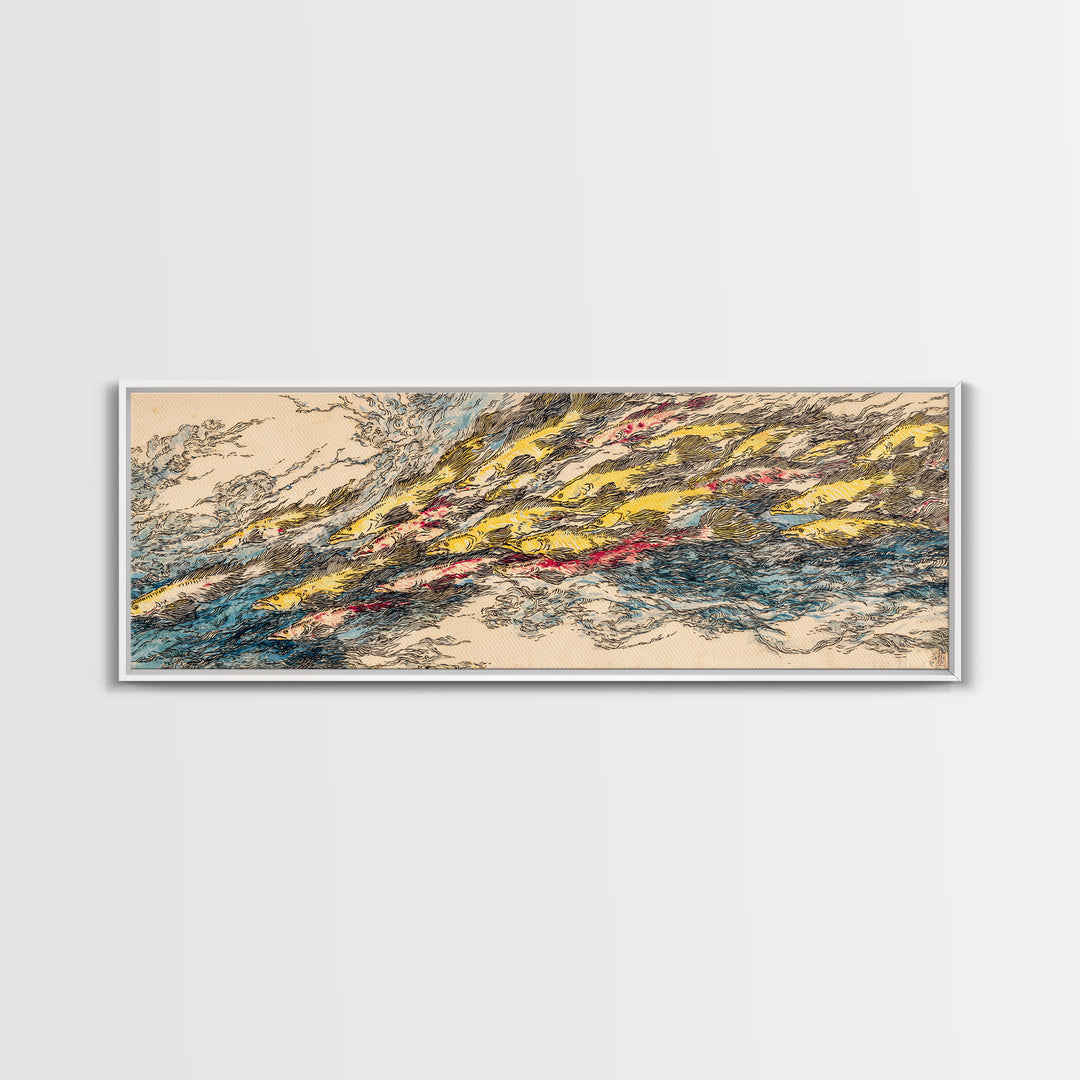 Energetic Desert Wind Abstract Wall Art, Colorful African Inspired Canvas Print, Modern Office Decor, Statement Home Gift