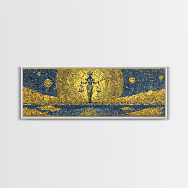 Golden Egyptian Goddess With Scales Wall Art, Ancient African Art, Black And Gold Desert Decor, Spiritual Cultural Wall Decor Gift