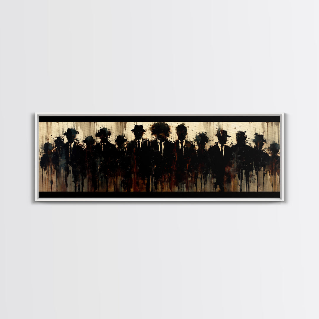 Shadowed Men In Suits Wall Art, Black Man Portrait, Urban Wall Art, Modern Black Art, Office Decor, Statement Gallery Decor