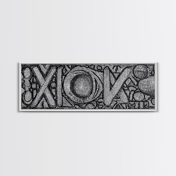 Black And White Abstract African Texture Canvas Print, Tribal Geometric Wall Decor, Contemporary Afrocentric Art Print Gift