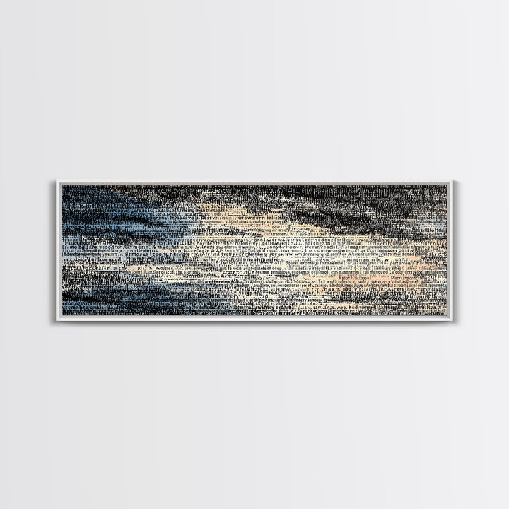 Soft Textured Horizon Abstract Wall Art, Beige Blue Canvas Print, Minimalist Landscape Art, Modern Home Decor, Dreamy Wall Art