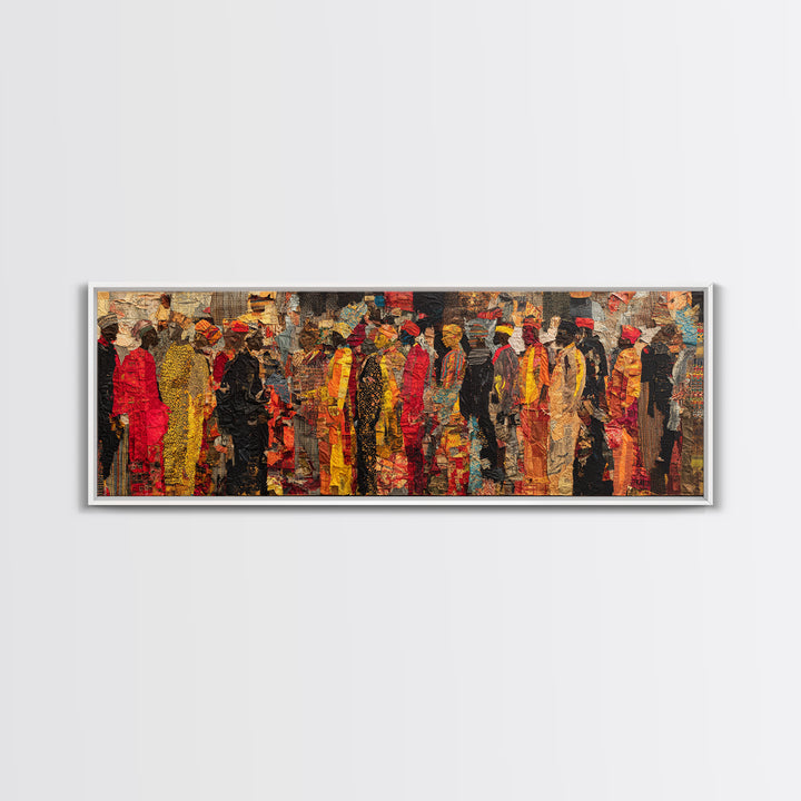Vibrant African Street Fashion Wall Art, Modern Black Art, Cultural Portrait Canvas, Afrocentric Decor, Statement Wall Decor