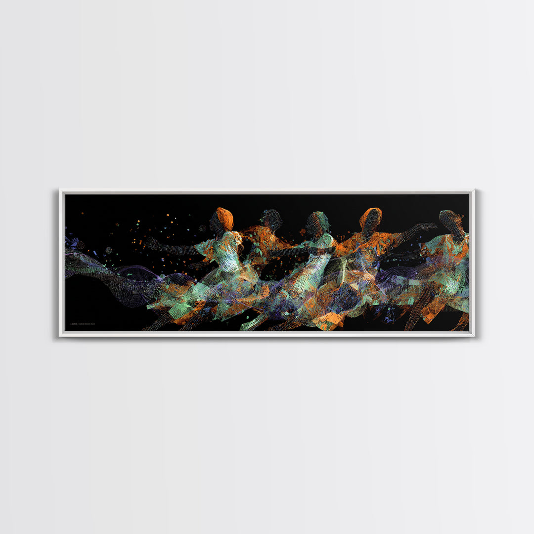 Abstract African Dancers Wall Art, Energetic Black Women Art, Contemporary Canvas Print, Afrocentric Living Room Decor, Female Power Art