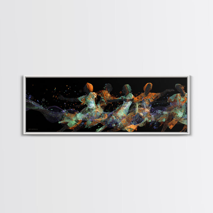 Abstract African Dancers Wall Art, Energetic Black Women Art, Contemporary Canvas Print, Afrocentric Living Room Decor, Female Power Art
