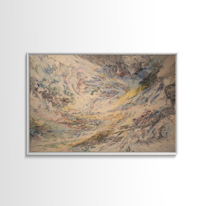 Swirling Abstract Sky And Mountain Canvas Print, Dreamy Wall Art, Contemporary Canvas, Textured Art Print Home Decor Gift