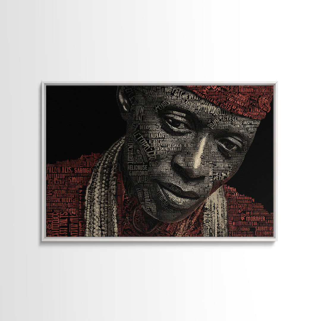 Intense African Woman Headwrap Wall Art, Black Woman Art, African Portrait, Melanin Artwork, Afrocentric Decor Gift For Her