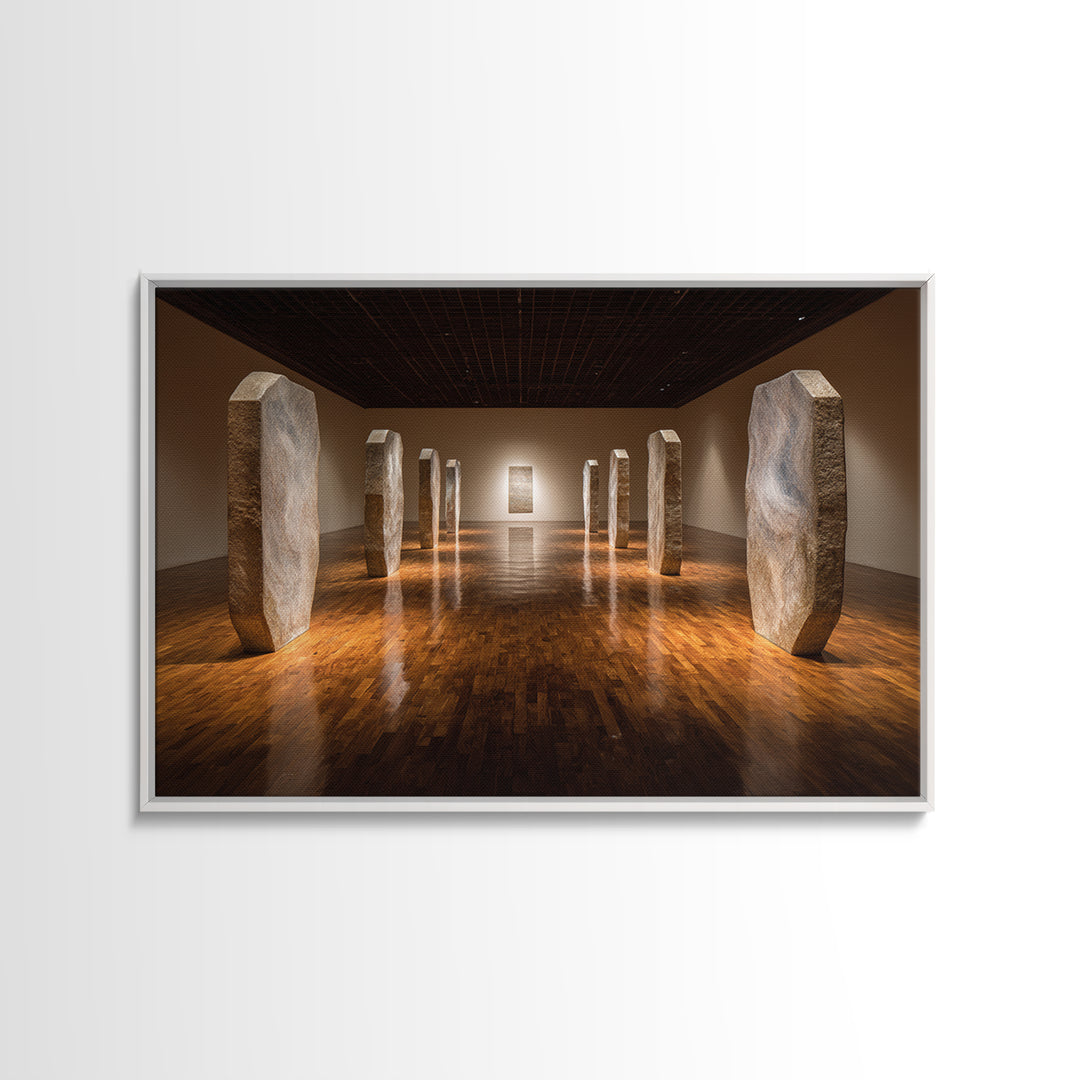Minimalist Stone Monolith Gallery Wall Art, Contemporary Sculpture, Earth Tone Wall Decor, Modern Museum Home Decor Gift