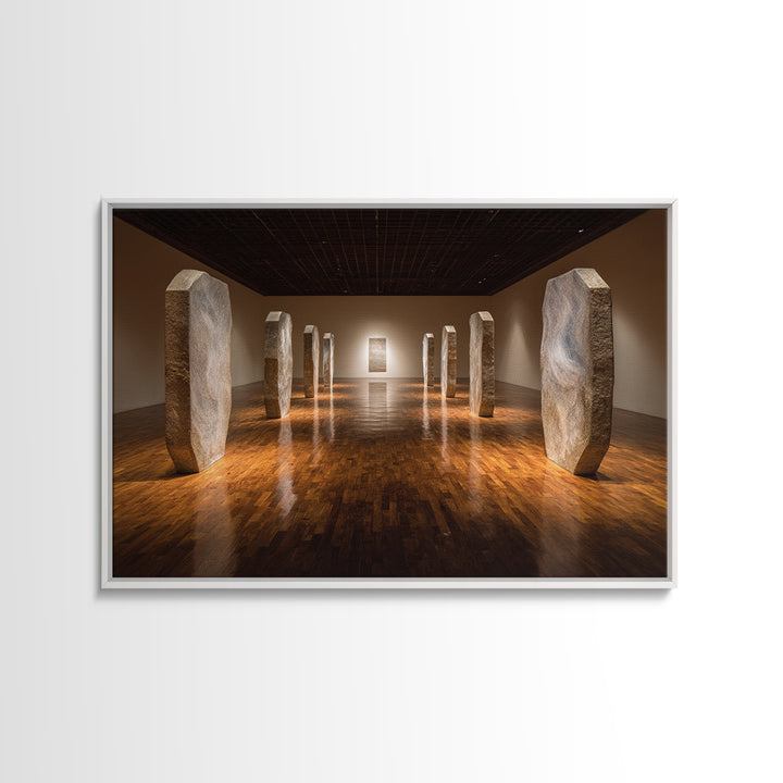 Minimalist Stone Monolith Gallery Wall Art, Contemporary Sculpture, Earth Tone Wall Decor, Modern Museum Home Decor Gift