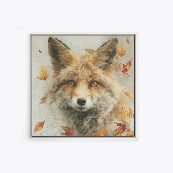 Dignified Fox Portrait Framed Canvas Print, Animal Art, Safari Nursery Decor, Living Room Decor, Fine Art, Creature, ANI-1x1-1