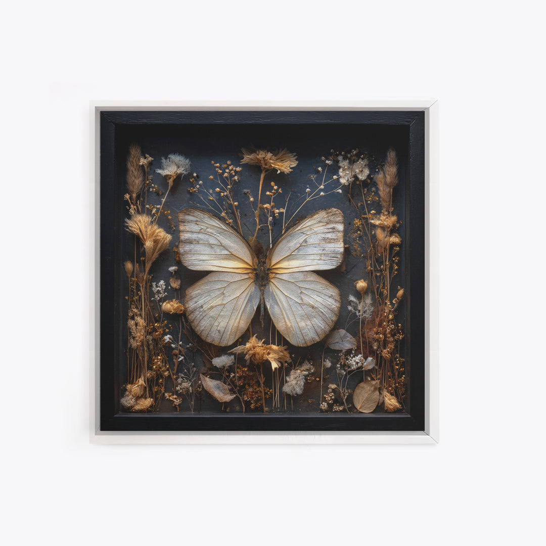 Butterfly Specimen Composition Canvas Print, Animal Art, Printable Wall Art, Living Room Decor, Creature, Boho Wall Art, ANI-1x1-23