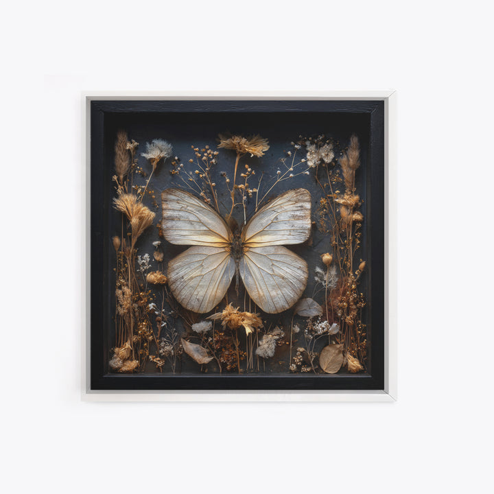 Butterfly Specimen Composition Canvas Print, Animal Art, Printable Wall Art, Living Room Decor, Creature, Boho Wall Art, ANI-1x1-23
