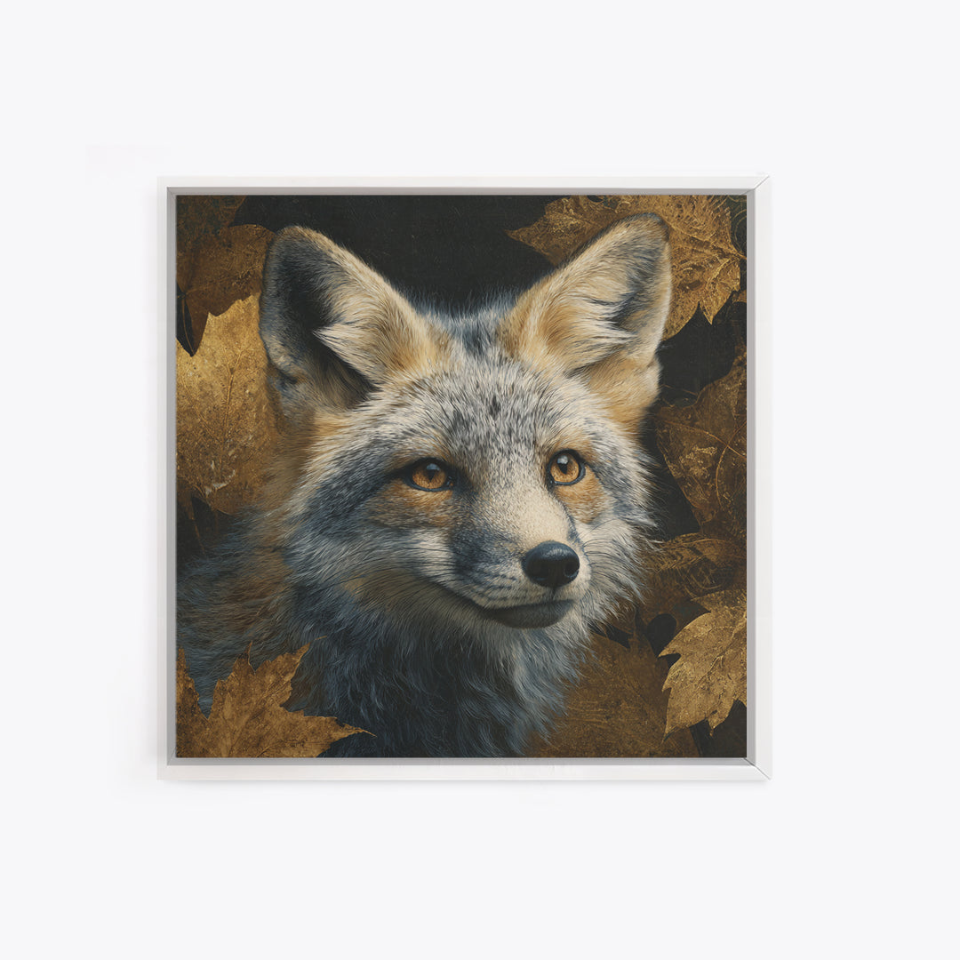 Dignified Fox Portrait Canvas Print, Animal Art, Modern Decor, Living Room Decor, Oil Painting, Creature, Home Decor, ANI-1x1-49