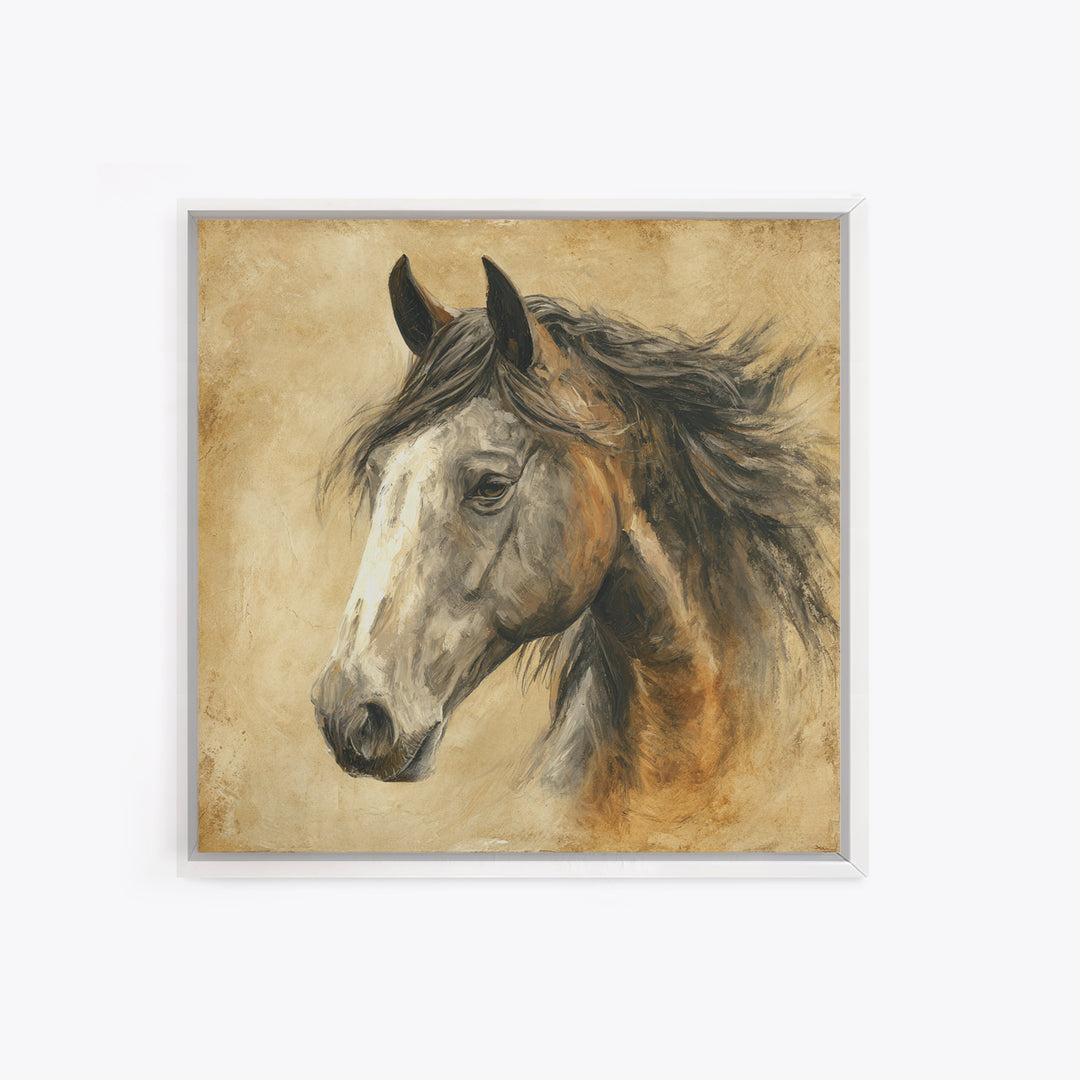 Majestic Horse Head Canvas Print, Animal Art, Modern Decor, Living Room Decor, Fine Art, Creature, Home Decor, Wall Decor, ANI-1x1-75