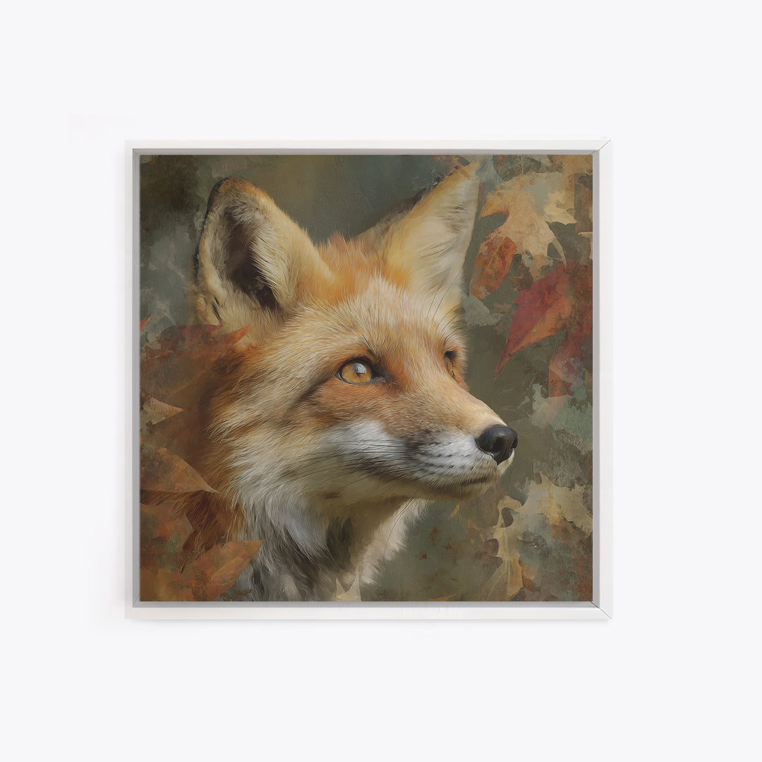 Dignified Fox Portrait Canvas Print, Animal Art, Wall Art, Living Room Decor, Fine Art, Creature, Nursery Decor, Art Deco, ANI-1x1-97