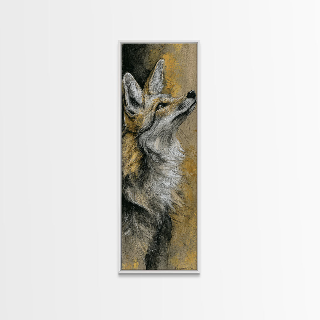 Dog Portrait with Painterly Collar and Loyal Canvas Print, Animal Art, Modern Wall Art, Living Room Decor, Fine Art, Creature, ANI-1x3-1