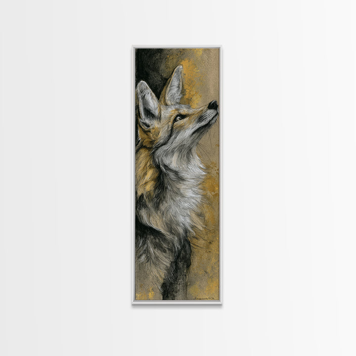 Dog Portrait with Painterly Collar and Loyal Canvas Print, Animal Art, Modern Wall Art, Living Room Decor, Fine Art, Creature, ANI-1x3-1