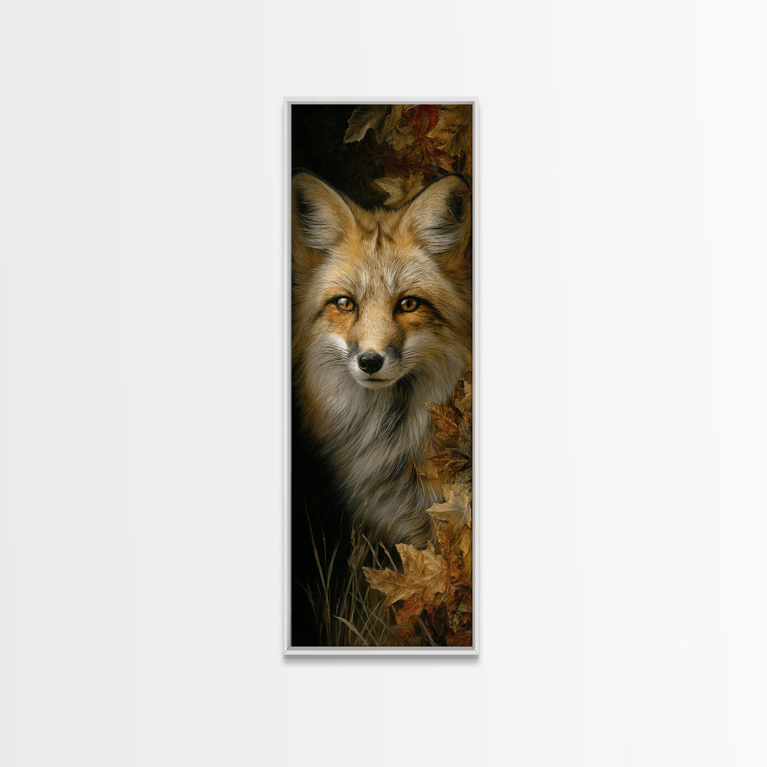 Dignified Fox Portrait Canvas Print, Animal Art, Statement Artwork, Living Room Decor, Fine Art, Creature, Wall Decor, ANI-1x3-37