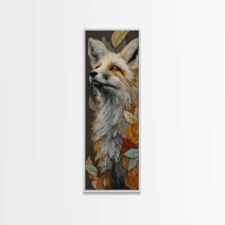 Dignified Fox Portrait Canvas Print, Animal Art, Art, Living Room Decor, Oil Painting, Creature, Original Art, Nursery Wall Art, ANI-1x3-85