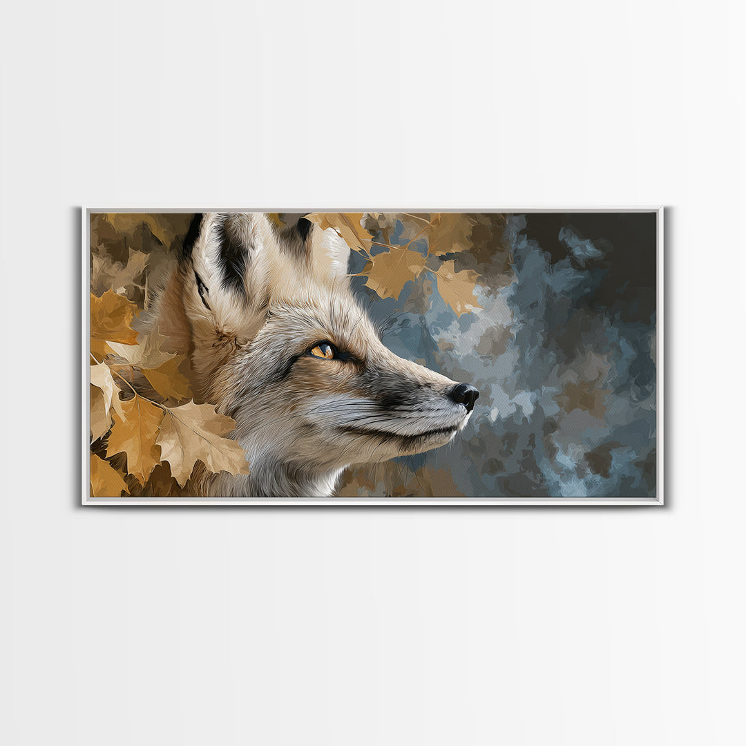 Dignified Fox Portrait Canvas Print, Animal Art, Wall Art, Living Room Decor, Fine Art, Creature, Nursery Decor, Art Deco, ANI-2x1-21