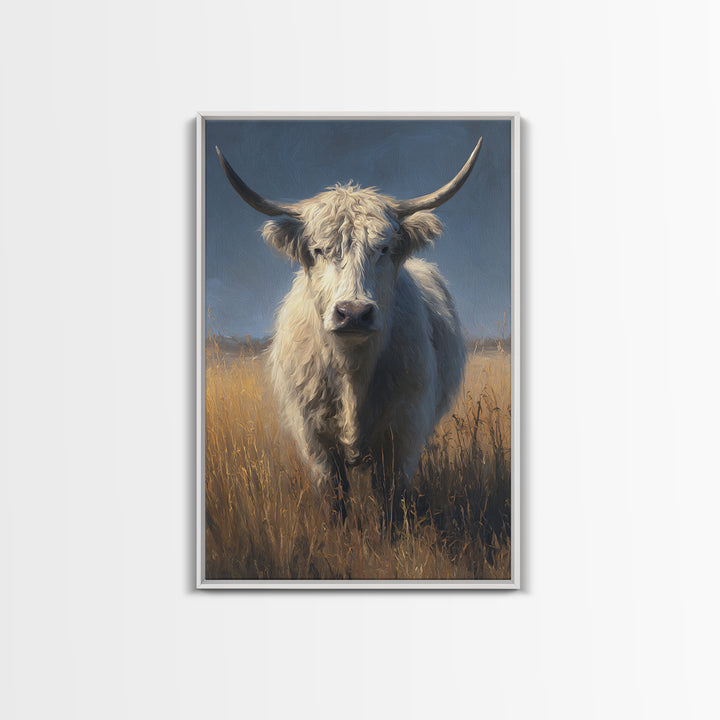 Gentle Cow Portrait Canvas Print, Animal Art, Gallery Decor, Living Room Decor, Fine Art, Creature, Contemporary Art, ANI-2x3-15