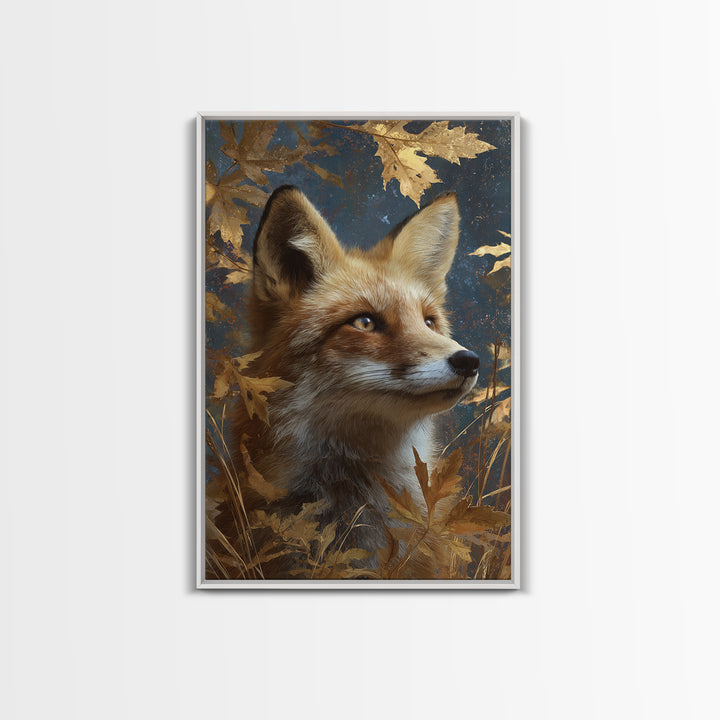 Dignified Fox Portrait Canvas Print, Animal Art, Art, Living Room Decor, Oil Painting, Creature, Original Art, Nursery Wall Art, ANI-2x3-9