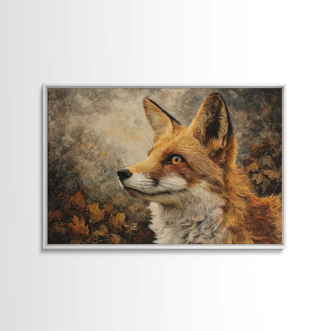 Dignified Fox Portrait Canvas Print, Animal Art, Nursery Art, Living Room Decor, Fine Art, Creature, Luxury Decor, Art Print, ANI-3x2-29